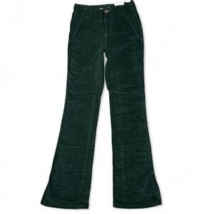 Free People dark green corduroy bootcut pants